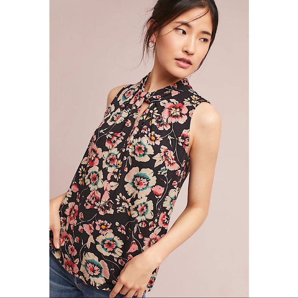 Anthropologie Twisted High-Neck Tank